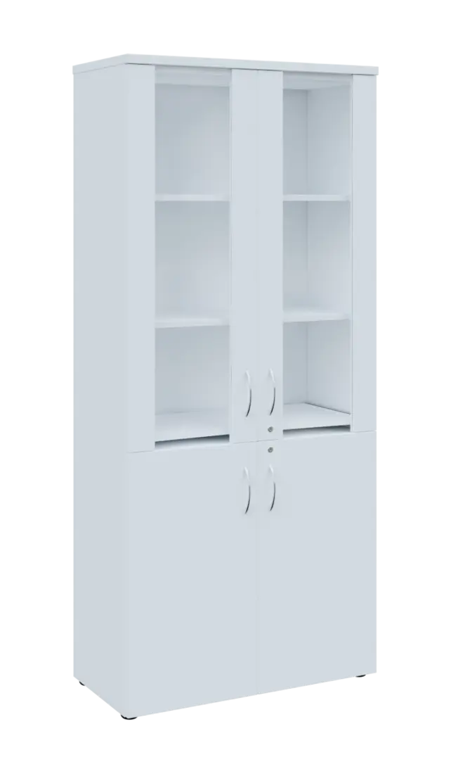 LE - 00 skříň lékařská prosklená, korpus bílý, dvířka bílá